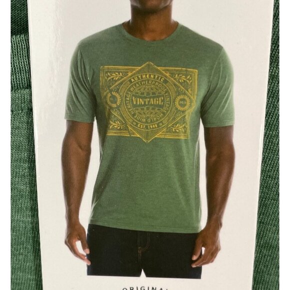 NEW Weatherproof Vintage Men's M Green Graphic T-Shirt Medium - Picture 1 of 6